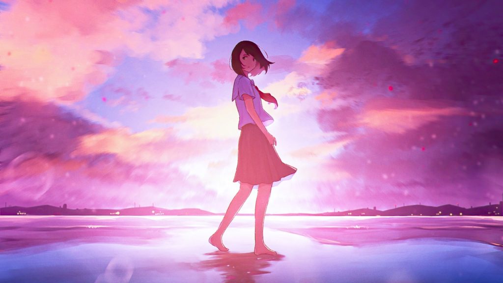 Anime girl In School Uniform