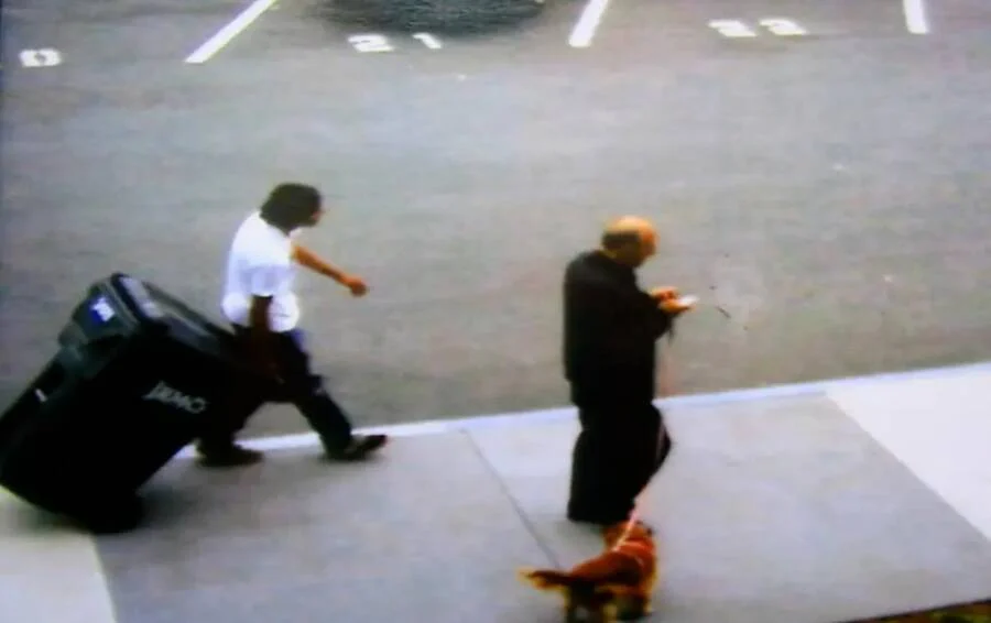 Chism violated her corpse once again by stuffing it into a large recycling bin and wheeling it outside to nearby woods behind the school