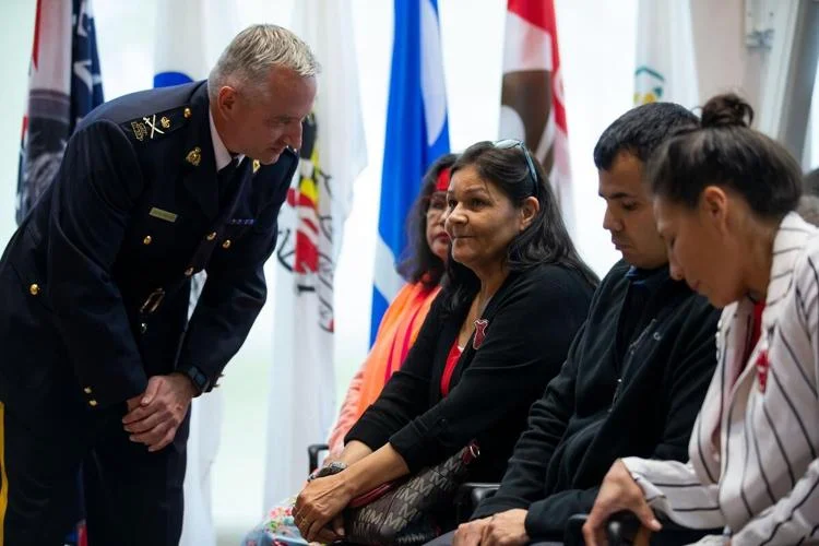 Deputy Commissioner Curtis Zablocki apologizing to the Tuccaro family