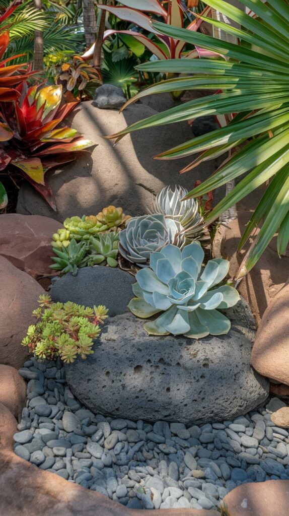 Rock Garden with Succulents